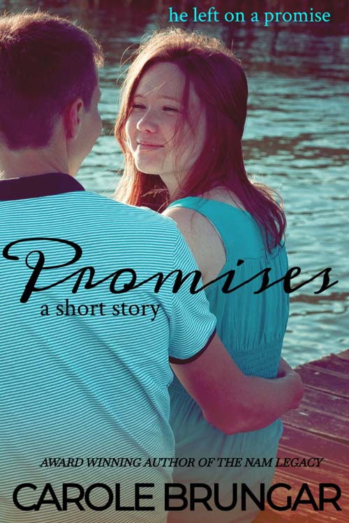 Front cover art of the romance novel Promises by Carole Brungar.